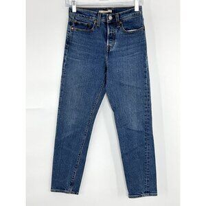 Levi's Jeans Womens 24x26 Blue Wedgie Straight Button Fly‎ High Rise Denim